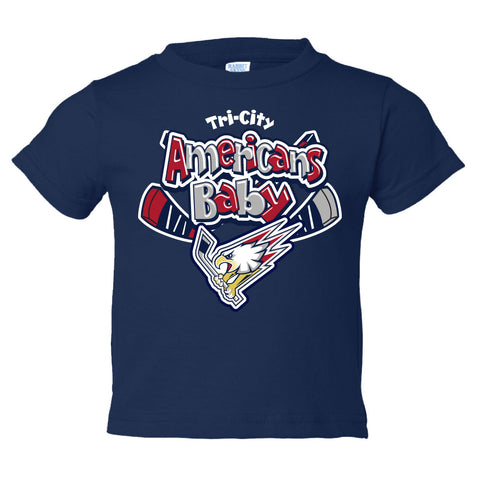 infant t shirt navy blue with team logo