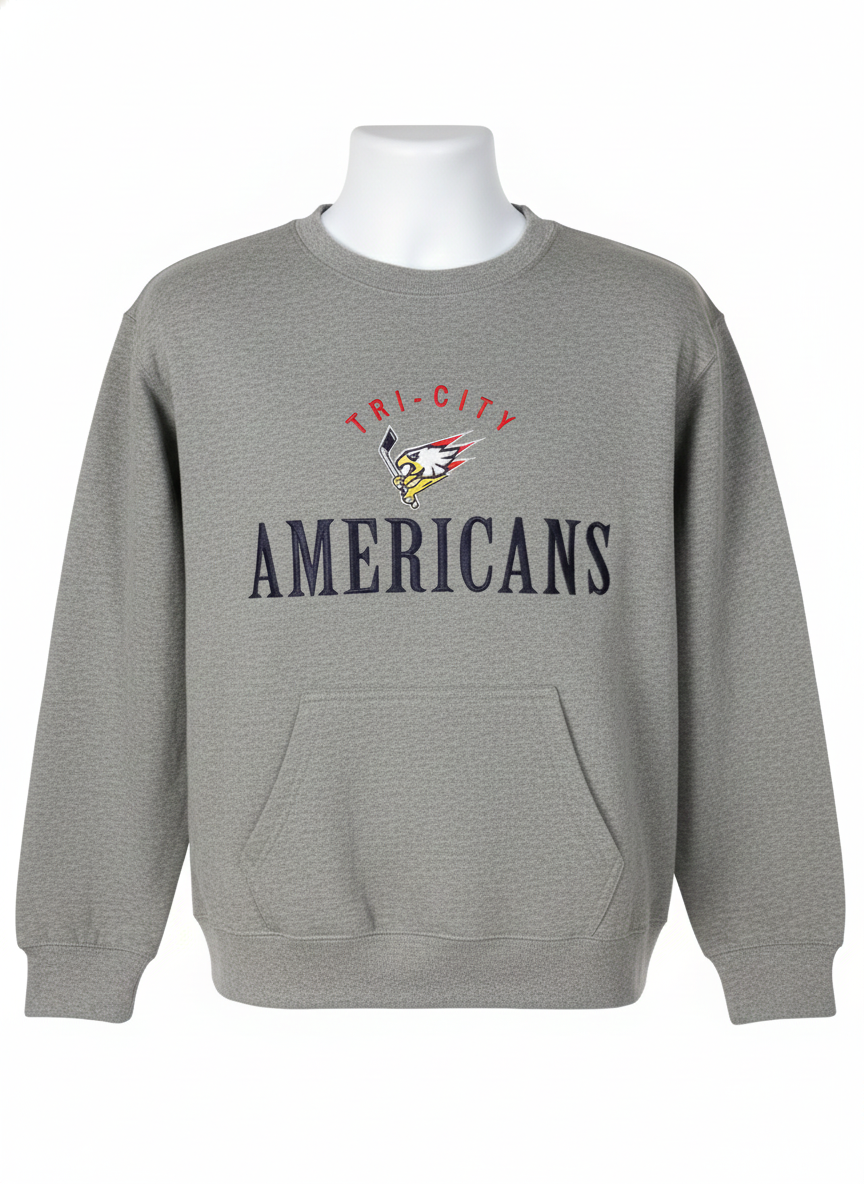 Grey Crew with Pocket